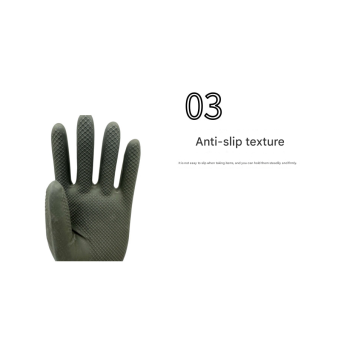 Grey Set of 3 Pairs of Durable Rubber Gloves - Waterproof, Comfortable, Ideal for Household and Cleaning Tasks