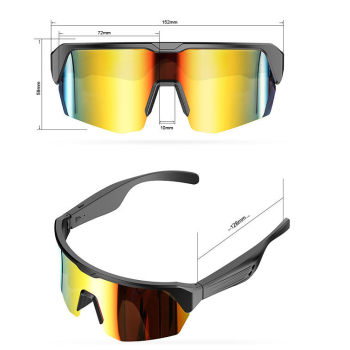 Colorful Smart Bluetooth Sports Glasses - Ergonomic Design with Soft Nose Bridge, HD Audio, UV Protection