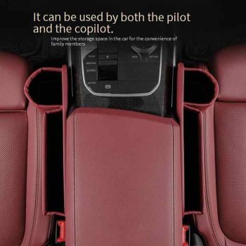 2 PCS Black-right Car Seat Gap Storage Box - Practical Car Organizer, Gap Filler for Easy Access and Extra Storage