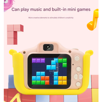 Blue Astronaut Motifs Cute Kids Digital Camera - Cat-Themed HD Camera with 32GB Memory Card