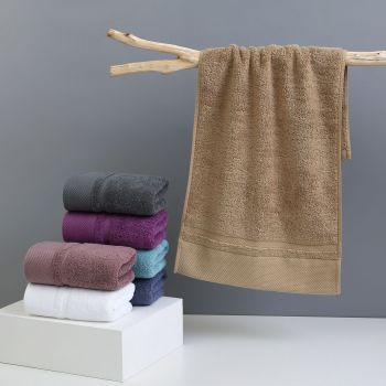 Grey Luxury 100% Cotton Face Towel Set - 3-Piece Thick & Absorbent Towels