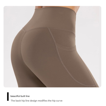 S Black High-Waist Seamless Yoga Leggings with Pockets - Ultra Soft & Quick-Dry Workout Tights