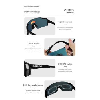 Purple Gradient Lens Lightweight UV400 Photochromic Cycling Glasses, Anti-Wind Protective Sunglasses for Outdoor Sports