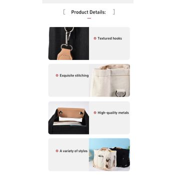 White Large Capacity Multi-Compartment Tote Bag - Stylish and Versatile for Women, Ideal for Organizing Essentials or as a Mommy Bag(Photography props not included)