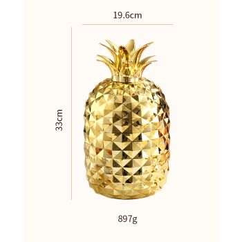 Gold Creative Pineapple-Shaped 410 Stainless Steel 24-Piece Cutlery Set – Elegant 6-Person Dining Gift Set