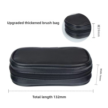 Style B 12-Piece Mini Portable Makeup Brush Set - Fiber Bristle Beauty Tool Set(With storage bag)