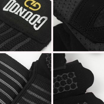 Size M Black Breathable Anti-Slip Gym Gloves for Workout and Weightlifting - Durable, Adjustable Fitness Gloves for Men and Women