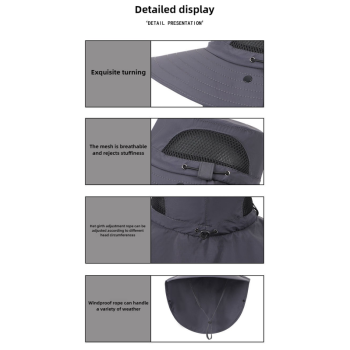 Khaki Outdoor Sun Hat with Face & Neck Protection, Quick-Dry, Breathable UV Protection Cap for Men and Women - Adjustable, Dust & Insect Repellent Hiking Hat