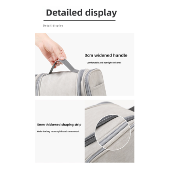 Pink Large Capacity Travel Toiletry Bag with Dry-Wet Separation - Hanging Organizer for Cosmetics and Personal Care