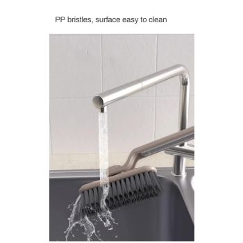 3 Pcs White Multi-Function Rotating Gap Cleaning Brush, 2-in-1 Hard Bristle Brush for Bathroom Tiles and Grout Lines