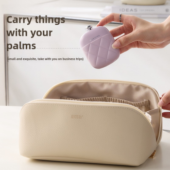 2 Pcs Apricot Portable Nail Care Kit - Compact Manicure Set with Nail Clippers, Tweezers, and Nail File - Stylish Storage Case