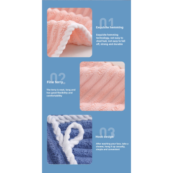 Pink Soft Candy Stripe Coral Fleece Bath Towel and Washcloth Set, Ultra Absorbent, Skin-Friendly