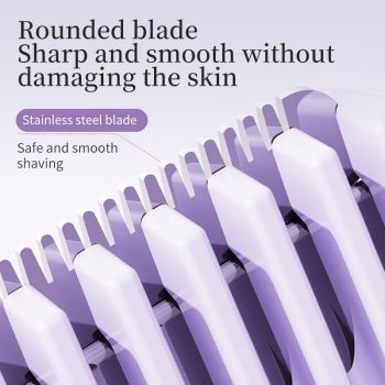 Gradient Purple Double-Headed Hair Removal Trimmer - Precision Shaving & Shortening with Type-C Charging