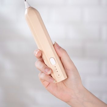 White Electric Milk Frother Handheld - USB Rechargeable Milk Foamer with 2 Whisks - Perfect for Coffee, Lattes, Cappuccinos & More