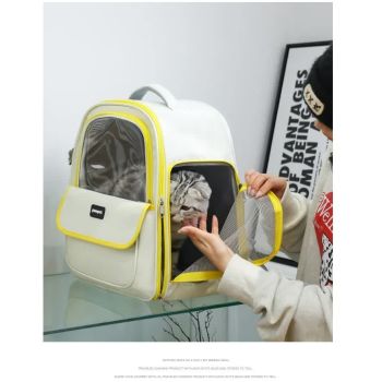 Blue Pet Carrier Backpack - Space Capsule Design for Cats & Small Dogs