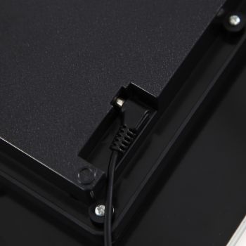 Large 12-Inch LED Digital Clock with Temperature Display & Mirror Finish - Perfect for Modern Homes