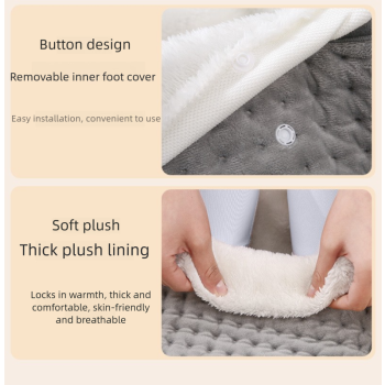 Premium Electric Foot Warmer - Fast Heating Pad with 9 Temperature Levels & 4 Timer Settings, Ultra-Soft Washable Lining for Home & Office