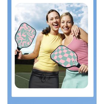 Pickleball Paddle Set with 4 Fiberglass Paddles, 8 Outdoor Balls and 2 Carry Bags - Honeycomb Core, Lightweight Design, Comfort Grip, Family and Beginner Friendly Game Set