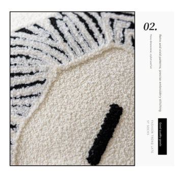 White Horse 45x45cm Decorative Zebra-Pattern Pillow Cover with Non-Woven Insert