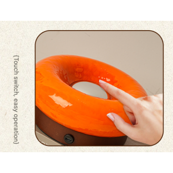 Yellow Donut Table Lamp - Rechargeable Touch Control LED