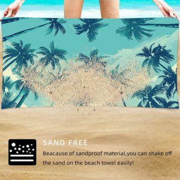 TW3 - Double-Sided Printed Beach Towel - Soft Microfiber - 100x180cm