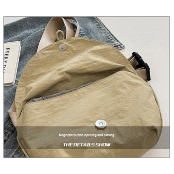 Green Nylon Fitness Waist Bag - Lightweight Crossbody Fanny Pack for Cycling and Running