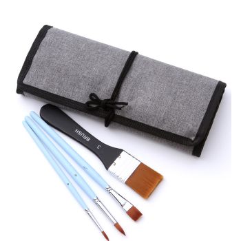 Light blue 18-Piece Multi-Purpose Nylon Hair Watercolor Brush Set – Professional Painting Tools for Artists