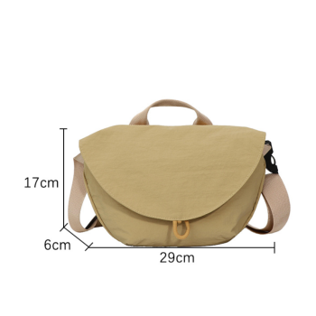 Green Trendy Crescent Crossbody Bag - Unique Design Shoulder Bag 29x6x17cm