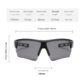 2 pcs Outdoor Sports Sunglasses - UV Protection HD Lenses for Cycling, Boating, Fishing(Black green frame blue green film)