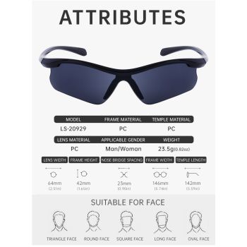 2 pcs Sports Cycling Windproof Sunglasses - UV Protection, Lightweight, Anti-Glare Design