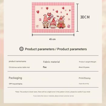 Easter Cotton-Linen Placemats - Set of 4 Anti-Stain Table Mats(Style 4)