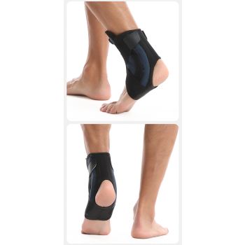 1 Pair Black Pink Adjustable Ankle Brace – Compression Support for Running, Sports, and Ankle Recovery