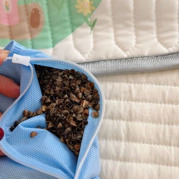 Cute Bear Pattern 2 Piece Set Kids Cooling Pad Set - 60x120cm Cartoon Latex Mattress Protector,  Pillow 