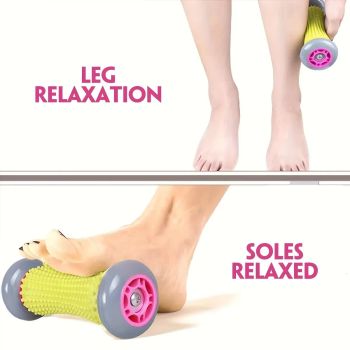 Grey And Black Foot Massage Roller - Plantar Fasciitis & Muscle Relief Tool