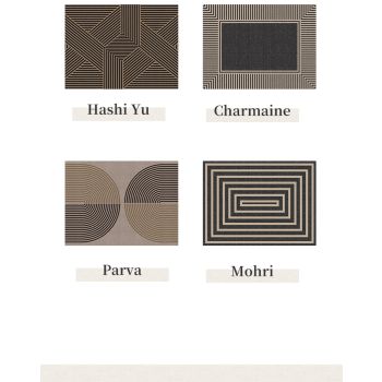 50*80cm Brown Style 2 Geometric Patterns Outdoor Entryway Mat - Non-Slip Welcome Rug for Front Door