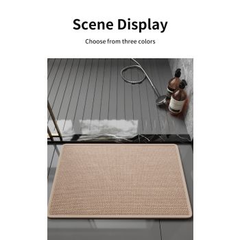 Red Quick Dry Bathroom Rug - Non-Slip PVC Foam, Super Absorbent, 40x60cm