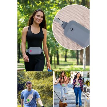 Blue Silicone Pet Treat Pouch for Dog Training - Portable Waist Bag with Waste Bag Holder