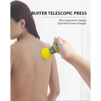 2 Pcs Grey And Green Mini Massage Gun - 6-Speed Muscle Relaxer, USB Rechargeable, Portable Fascia Massager for Home Use