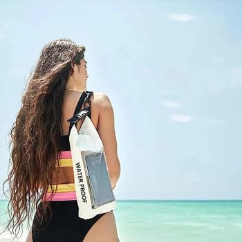 Pink 2L Waterproof Phone Pouch - Multi-Functional PVC Dry Bag for Swimming and Water Activities