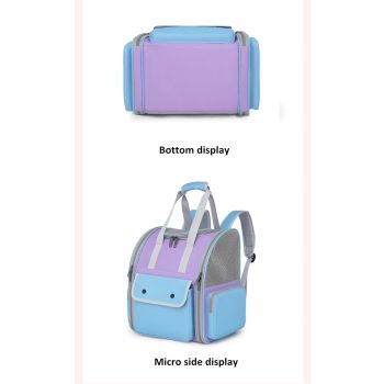 Khaki Portable Pet Carrier Backpack - Spacious, Breathable, and Travel-Friendly for Cats and Small Dogs