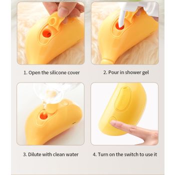 2 PCS Yellow Banana Electric Pet Brush | One-Click Spray, Massage, & Hair Removal