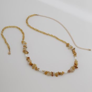Yellow 3-Piece Layered Waist Chain Set - Bohemian Style Body Accessories