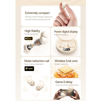 Black Sleep Earphones - Ultra-Comfortable Mini In-Ear Headphones