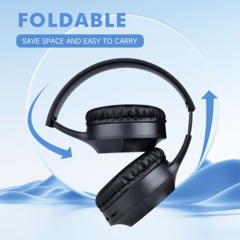 Khaki Wireless Gaming Headphones with Lights - Foldable Design, 40mm Drivers, Comfortable