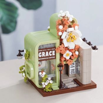 (Mulan Book Cafe) Enchanting Streetscape Blocks - Creative Building Blocks Set
