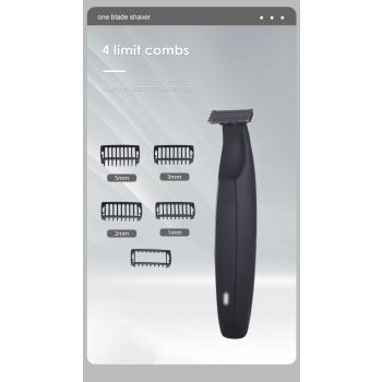 One Blade Electric Shaver for Men - Safe for Sensitive Areas, Wet/Dry Use