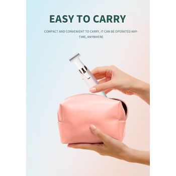 Orange Electric Shaver for Women - USB Rechargeable, Painless Hair Removal
