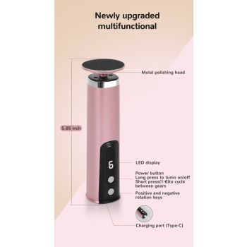 2-in-1 Electric Foot File & Hand Care Tool