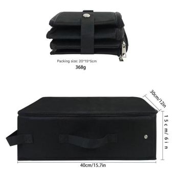 Gray Portable Foldable Cat Litter Box - Waterproof Travel Litter Pan for Cats