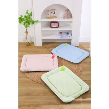 Pink Breathable Cooling Pet Mat - Ice Bean Summer Bed for Small Dogs (M : 42x58cm)